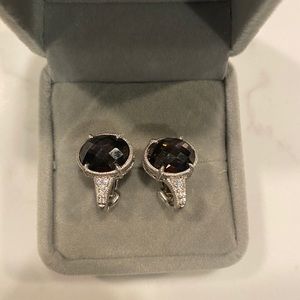 Judith Ripka Dark Purple Earrings